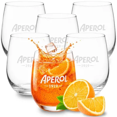 Produktbild von Maxito Aperol Gläser von hervorragender Qualität mit 500 ml im 6er Set als Geschenke für Frauen oder Aperol Geschenk - Aperol Spritz Gläser - Cocktail