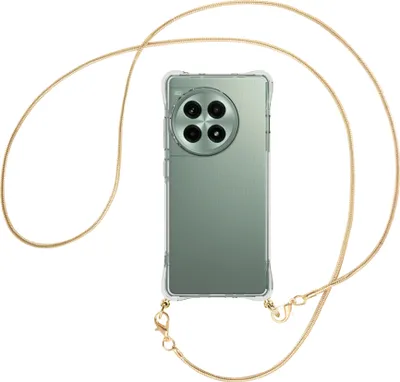 Produktbild von Handykette Backcover-Schutzhülle mit Band (Metall goldfarben) für OnePlus Ace3 Pro 5G (CN) - goldfarbene Snake-Kette