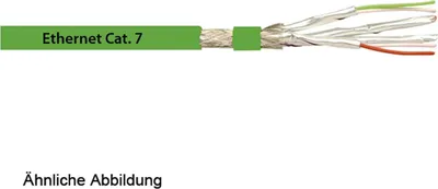 Produktbild von LAPP Ethernetleitung Cat. 6A für feste Verlegung 8-adrig, Kabeltyp S/FTP 4x2xAWG22/1 Außendurchmesser 8,7mm - 50 Meter