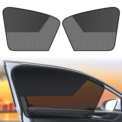 Produktbild von 2-teiliger Sonnenschutzvorhang für den Fahrer, magnetische Sonnenblende für das Seitenfenster mit Teilsonnenschutz, Sonnenschutz für die Windschutzscheibe, Verdunkelungsrollo für die Windschutzscheibe
