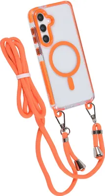 Productafbeelding van TUNIQ Galaxy S24 Plus achterkant hoesje - met nekkoord - MagSafe - Oranje