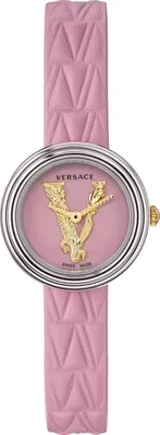 Obrázek produktu pro Versace VET301021 V-Virtus Small silber gold pink Leder Damen Uhr NEU