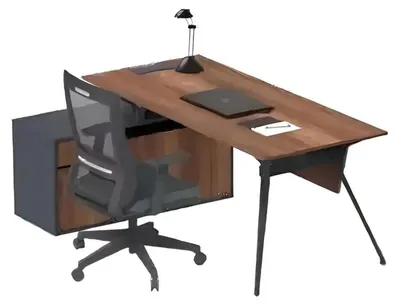 Immagine prodotto di Scrivania Ufficio Set Tavolo Studio Mobili Moderni Marrone Nuovo