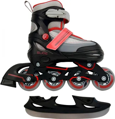 Produktbild von Amigo Amigo Slide - Kinderschlittschuhe für Jungen und Mädchen - Größe 30-33 - Schwarz/Rot - Skates & Skeelers Together