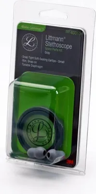 Zdjęcie produktu dla Zestaw części zamiennych: miękkie / małe oliwki uszne, membrana i pierścień - Littmann Kolor - szary