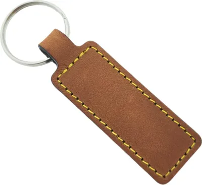 Produktbild von CombiCraft Schlüsselanhänger aus Leder, rechteckig, 23x95 mm, pro 5 Stück