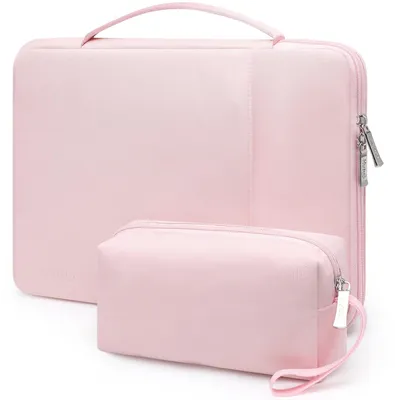 Image de Étui pour ordinateur portable de 15 à 16 pouces, couleur rose pâle