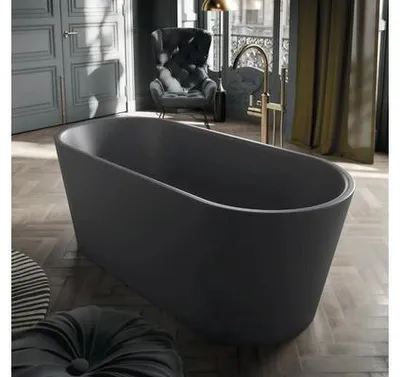 Produktbild von KALDEWEI Freistehende Badewanne MEISTERSTÜCK CLASSIC DUO OVAL 1020-4034 155 x 66 cm cool grey 90 matt 204843530667