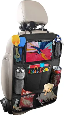 Produktbild von Autostoel Organizer für Kinder – Praktisches Aufbewahrungssystem – Flokoo – 9 Fächer – Tablet-Halterung für entspannte Autofahrten