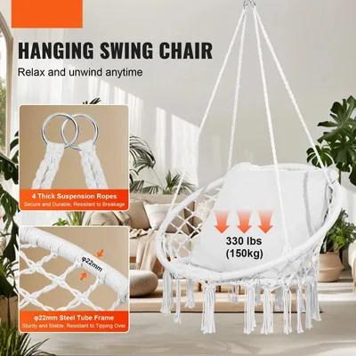 Image de Hamac - Hamac pour deux personnes - Fauteuil suspendu - Hamac - Fauteuil hamac - Fauteuil berceau