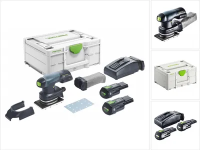 Obrázek produktu pro Festool RTSC 400 3.0 I-Plus akumulátorový smykadlo 18 V 80 x 130 mm bez kartáčů ( 577686 ) + 2x akumulátor 3,0 Ah + nabíječka + systainer