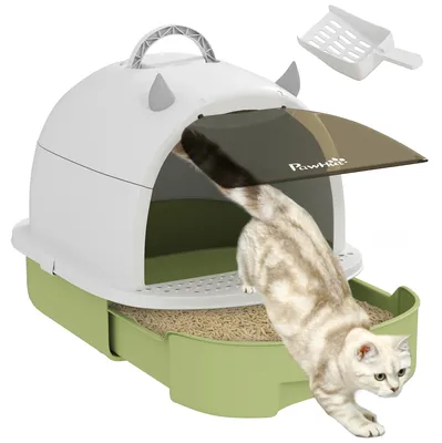 Image de Katzenklo, bac amovible, filtre à charbon actif, couleur verte