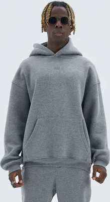 Produktbild von Ossy Homer Oversize Hoodie Basic Baumwolle Uni Sweatshirt L Dunkelgrau