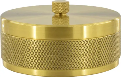 Produktbild von Tragbarer Aschenbecher mit Deckel, Aschenbecher aus Messing, Gold