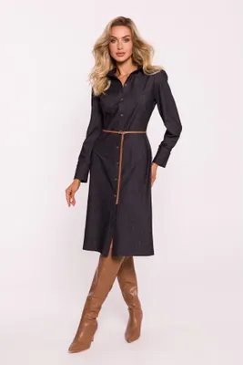 Produktbild von Made of Emotion Hemdblusenkleid für Damen Juxal M804 graphit M