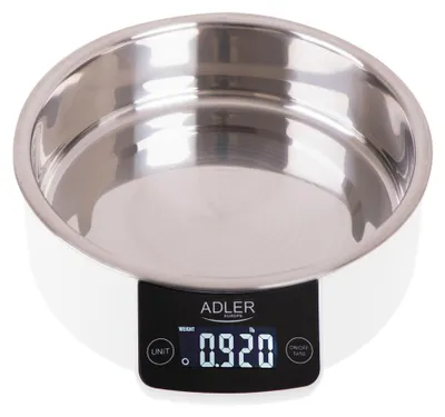 Produktbild von Adler AD 3166 Schwarze Küchenwaage, 5kg Kapazität