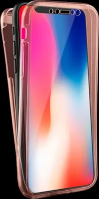Produktbild von Crystal Case Hülle für Apple iPhone X Pink Rahmen Full Body