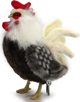 Produktbild von Hahn PREMIUM Plüschtier Huhn Vogel Dekotier grau weiß GUNTHER