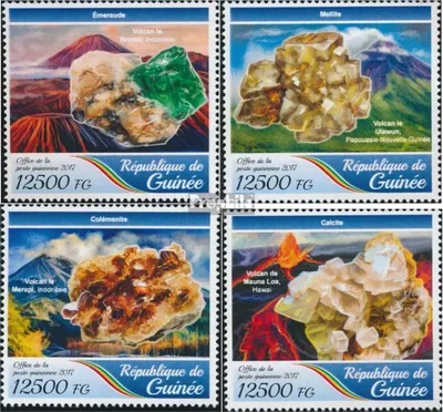 Produktbild von Briefmarken Guinea 2017 Mi 12530-12533 (kompl. Ausgabe) postfrisch Mineralien und Vulkane