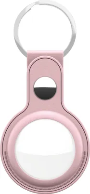 Immagine prodotto di Portachiavi KeyBudz per AirTag - Realizzato a mano in vera pelle - Adattamento sicuro per l'AirTag - Gancio per riporre piccoli oggetti
