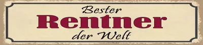 Produktbild von vianmo Holzschild 10x46 cm bester Rentner der Welt