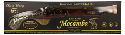 Produktbild von Mocambo Ron Añejo 10 Years Solera Limitada Edición Anniversario Buccaneer Pistol 40% Vol. 0,2l in Geschenkbox mit 2 Shotgläsern