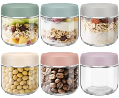 Productafbeelding van Set van 6 Herbruikbare Inmaakpotten met Deksels 280ml