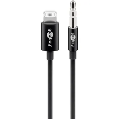 Obrázok produktu pre Apple Lightning audio kábel (3,5 mm), 1 m, čierny