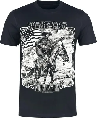 Produktbild von Johnny Cash T-Shirt Herren Country Boy schwarz XXL