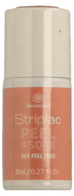 Produktbild von alessandro Striplac Peel or Soak 169 Feel Free 8ml, 8 ml, Rose, Feel Free, Färbung, Schutz, Verstärkung, Glanz, Flasche