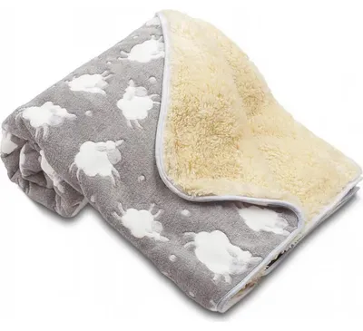 Obrázok produktu pre Detská deka Ovečka s ovečkou svetlosivá 100x150 cm