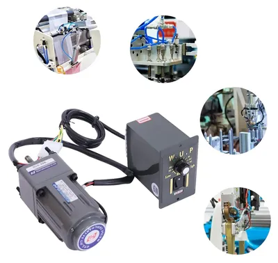 Immagine prodotto di Motore a ingranaggi, 220V, potenza 6W, velocità 0-1400 giri/min, rapporto di trasmissione 20:1, corpo in lega di alluminio