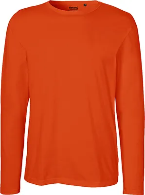 Immagine prodotto di Neutral O61050 | Maglietta a maniche lunghe da uomo / 100% cotone equosolidale - Colore: Arancione - Taglia: S