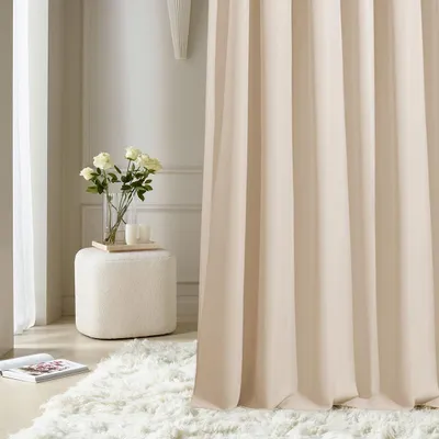 Produktbild von ROOM99 Vorhang mit Kräuselband Aura 140 x 300 cm Creme, 1 Stück