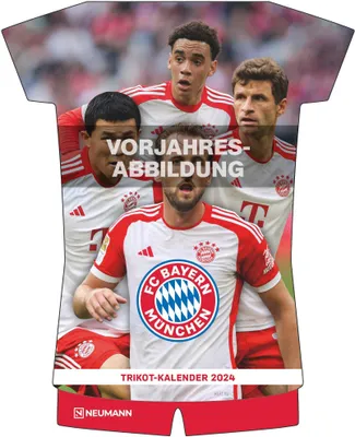 Produktbild von FC Bayern München 2025 - Trikotkalender - Wand-Kalender - Fan-Kalender - Fußball-Kalender - 34,1x42 - Sport