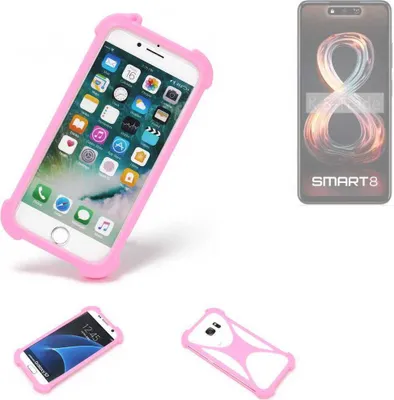 Produktbild von K-S-Trade Handy Hülle kompatibel mit Infinix Smart 8 Schutz Hülle Bumper Silikon Schutz Hülle Cover Case Silikoncase Silikonbumper TPU Softcase