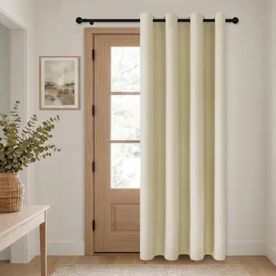 Obrázek produktu pro Zatemňovací závěs, termoizolační závěs, neprůsvitný, rozměry 210 x 132 cm, světle béžová barva