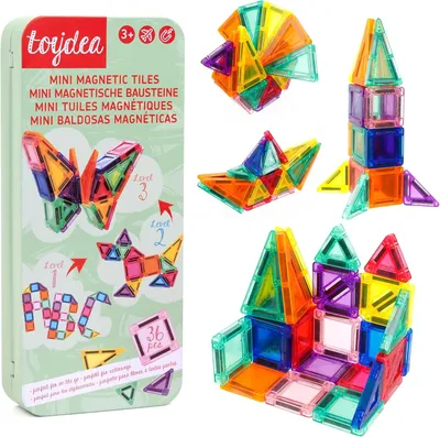 Zdjęcie produktu dla Kafelki magnetyczne, 40 sztuk, edukacyjna zabawka, dla dzieci