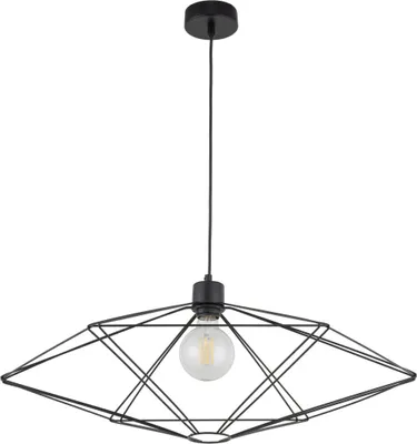 Immagine prodotto di Lampada a sospensione decorativa industriale nera 73 cm per soggiorno sala da pranzo Vario 1xE27 15W Sigma Lighting