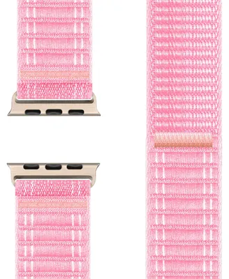 Produktbild von Evolv Nylon Armband für Apple Watch SE/10/9/8/7/6/5/4/3/2/1, Gewebtes Stoffband mit Klettverschluss, 38/40/41/42mm - Zartrosa