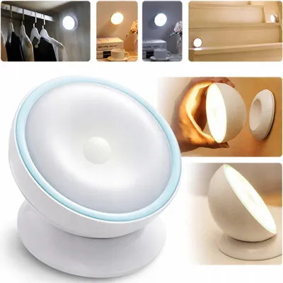 Image de Lampe LED, lampe de chevet, fixation murale, installation sans outils, aimant