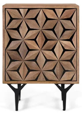 Image de Table de chevet en bois de manguier de Mysore, 64 cm x 47 cm x 40 cm, Giner y Colomer