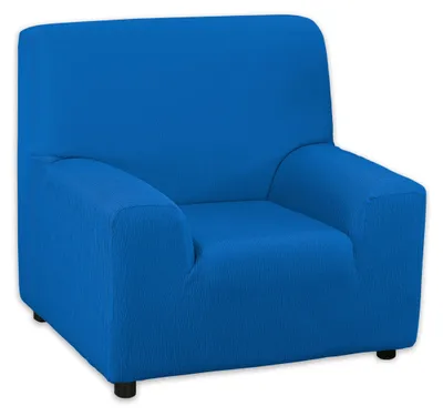 Obrázek produktu pro Martina Home Emilia – Elastický potah na pohovku, určený pro jednopostelovou pohovku, barva: modrá (elektřičtě modrá)