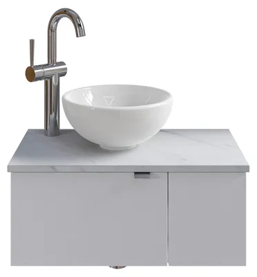 Produktbild von Pelipal Serie 6915 SET-044-052 Waschtisch mit Unterschrank bestehend aus: Keramik-Aufsatzbecken, Waschtischplatte, Waschtischunterschrank