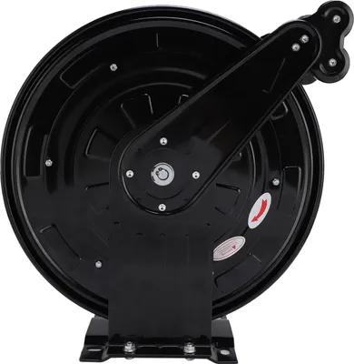 Produktbild von Hochdruckreiniger-Schlauchtrommel, 2-armig, 3/8 Zoll x 49,21 Fuß, einziehbar, automatischer Rücklauf, robuste Stahl-Hochdruckreiniger-Schlauchtrommel mit 4,9 Fuß langem Kabel, 4000 PSI für Luft, öl und Wasser