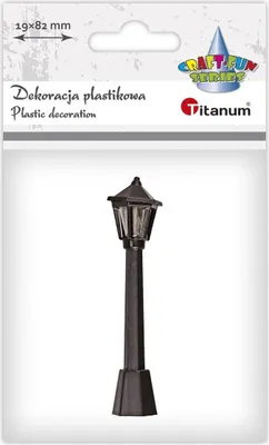 Obrázek produktu pro Plastová dekorace Pouliční lampa 19x82 mm Titanum