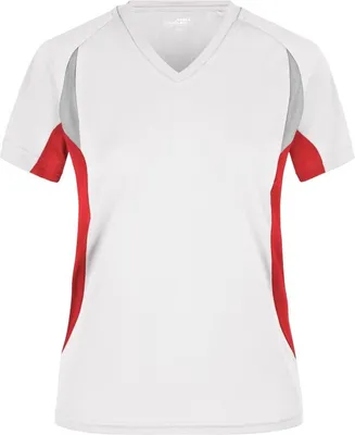 Produktbild von Ladies' Running-T Atmungsaktives Laufshirt white/red, Gr. S