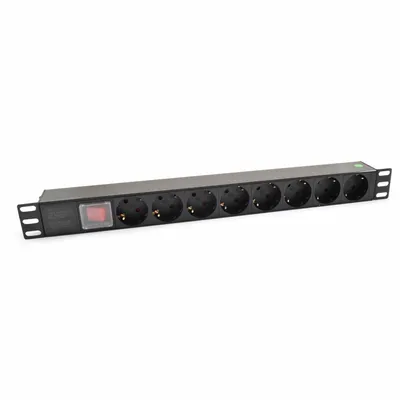 Image de 19" PDU Panel 8-Anschlüsse(EU), C14 Stecker