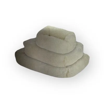 Produktbild von Kerbl Kuschelbett Fluffy (Farbe creme, L x B x H 100 x 70 x 22 cm) 80444