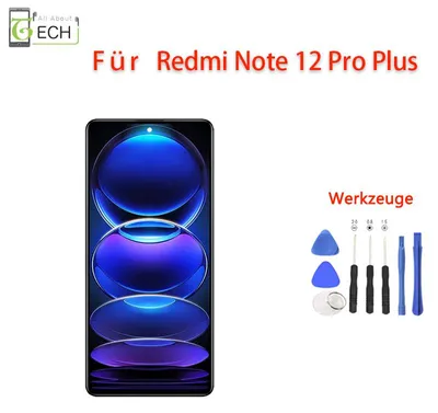 Produktbild von Original Xiaomi Redmi Note 12 Pro Plus LCD Display mit Rahmen Touchscreen Bil...